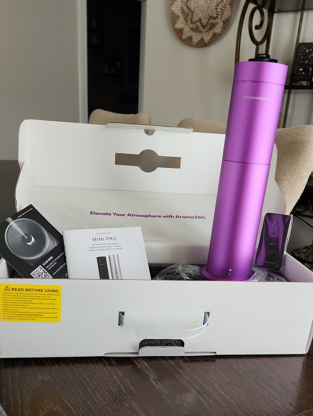 NIB Aroma360 Mini Pro Scent Diffuser - Purple